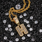 Ice Out Letters Pendant Necklace - ViViGleam